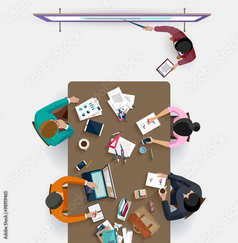 Business presentation. Flat design.
