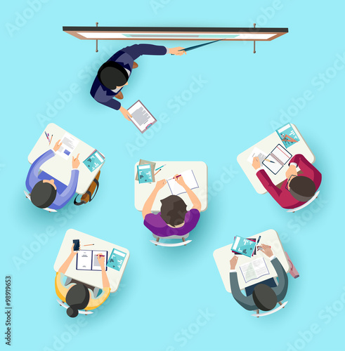 Classroom. Flat design.