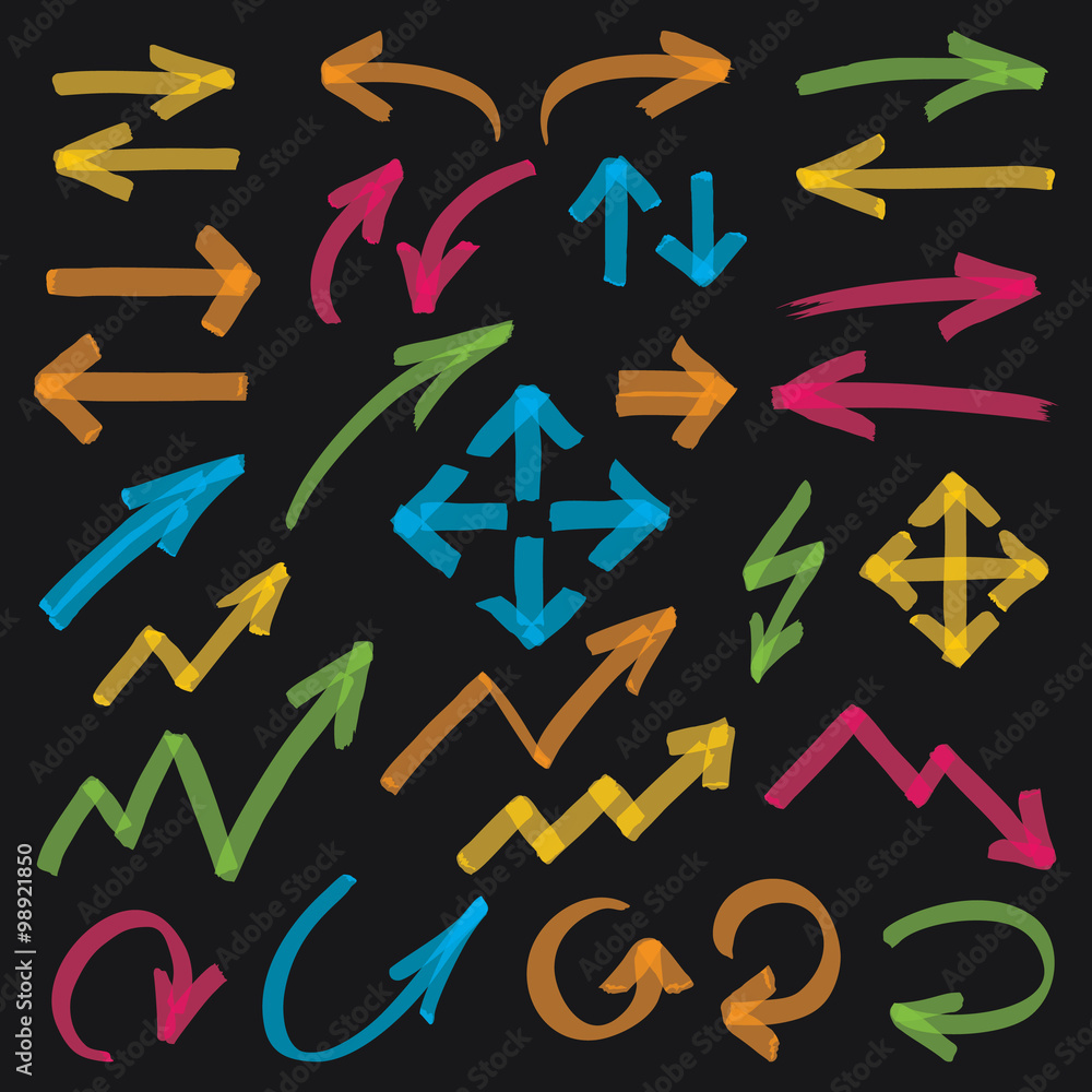 Highlighter Arrows Design Elements Highlighter Arrows Design Elements