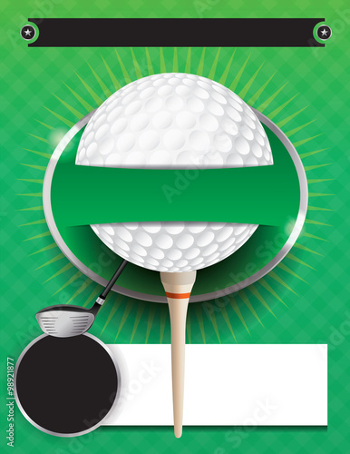 Golf Tournament Template Illustration