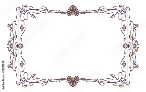 Art nouveau picture frame