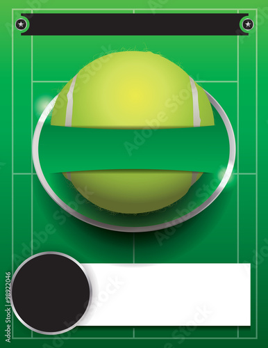 Vector Tennis Tournament Template Illustration