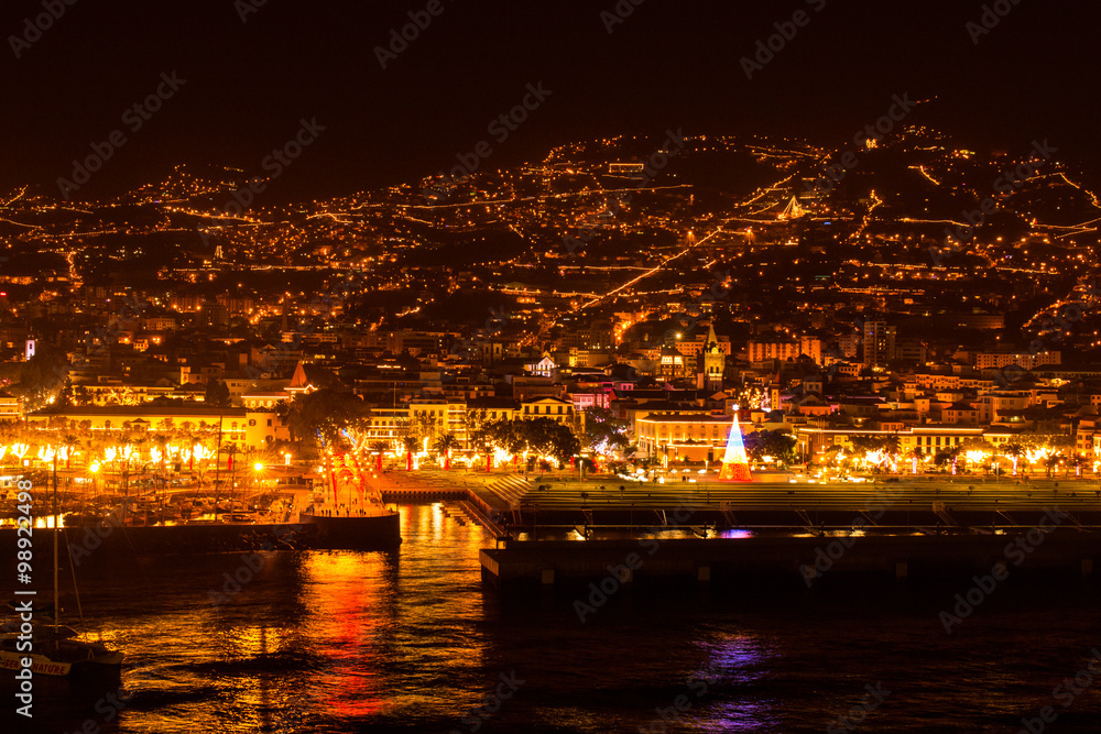 Funchal Madeira bei Nacht