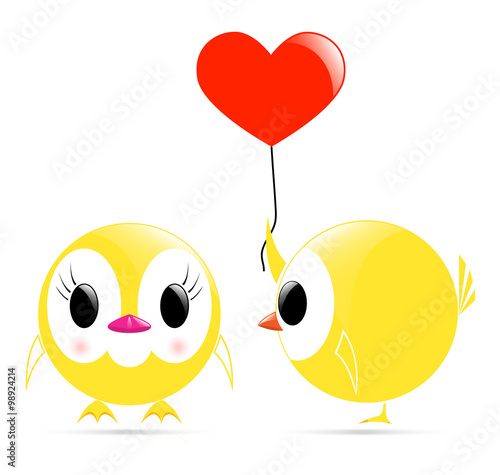 vector chick heart chick