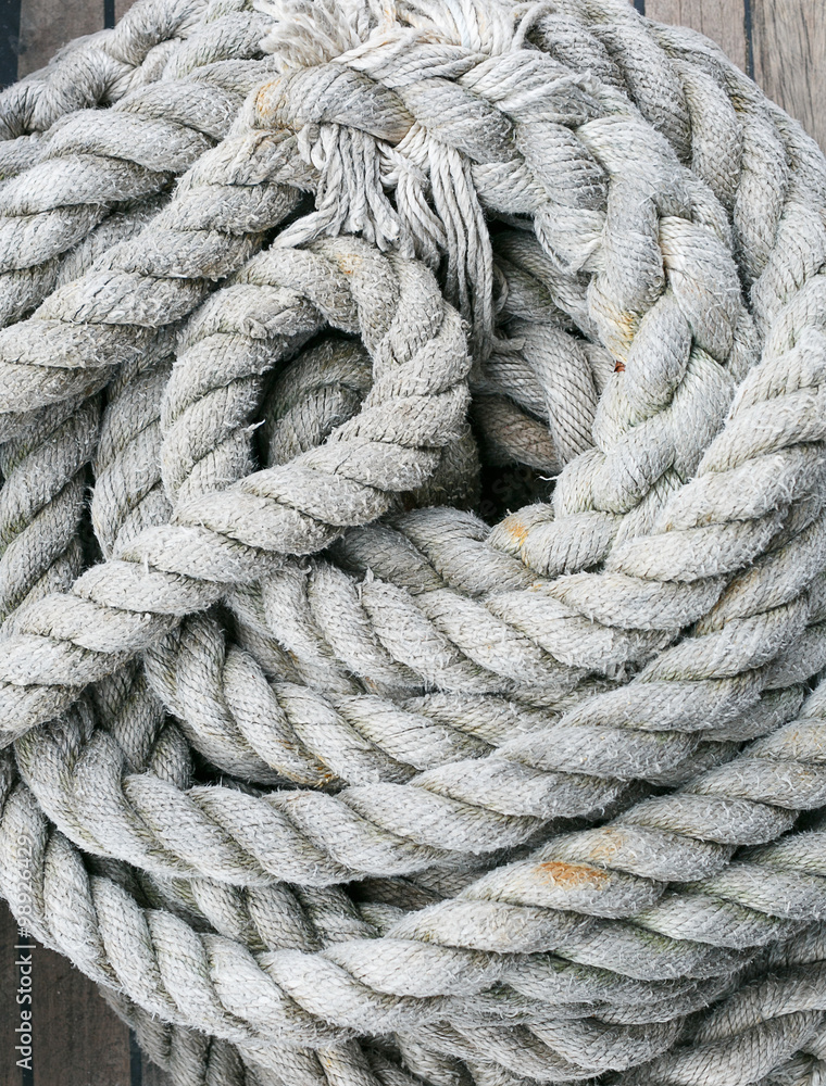 Background texture of coiled rope