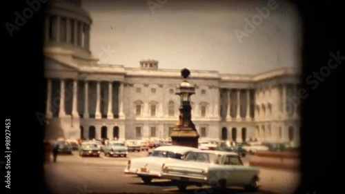 View of the United States Capitol building in the mid 1960's photo