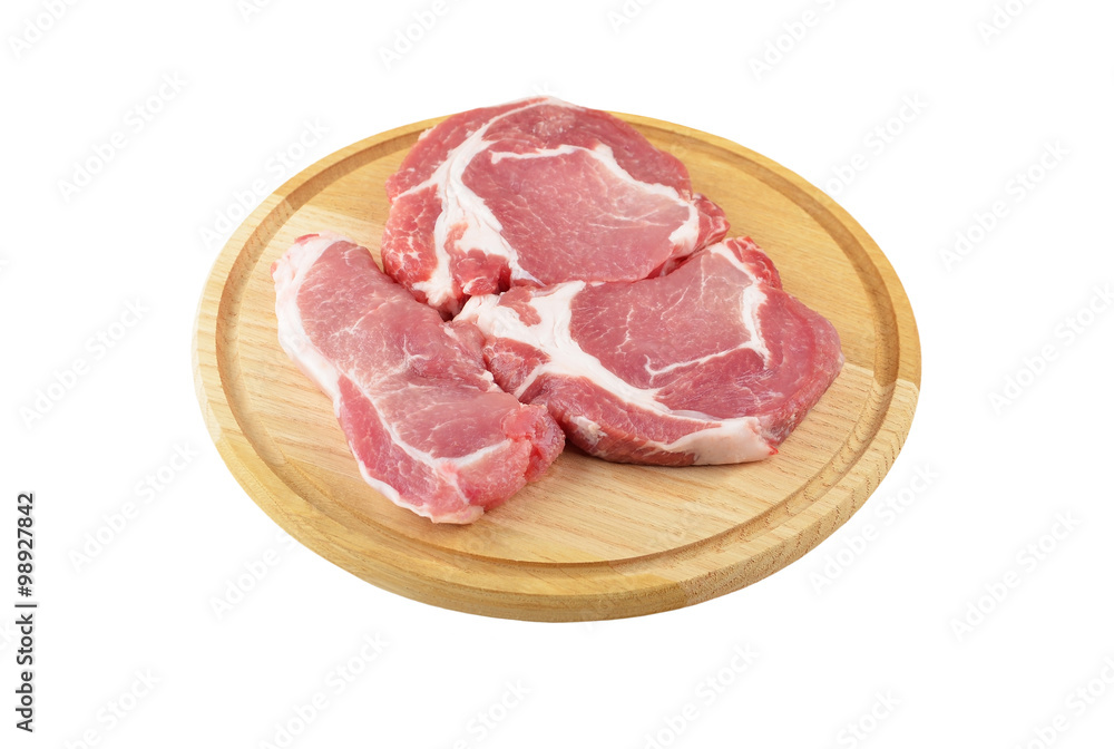 Raw meat steak