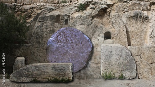 Tomb of Jesus Opening Rolling Stone Spirit Easter Morning