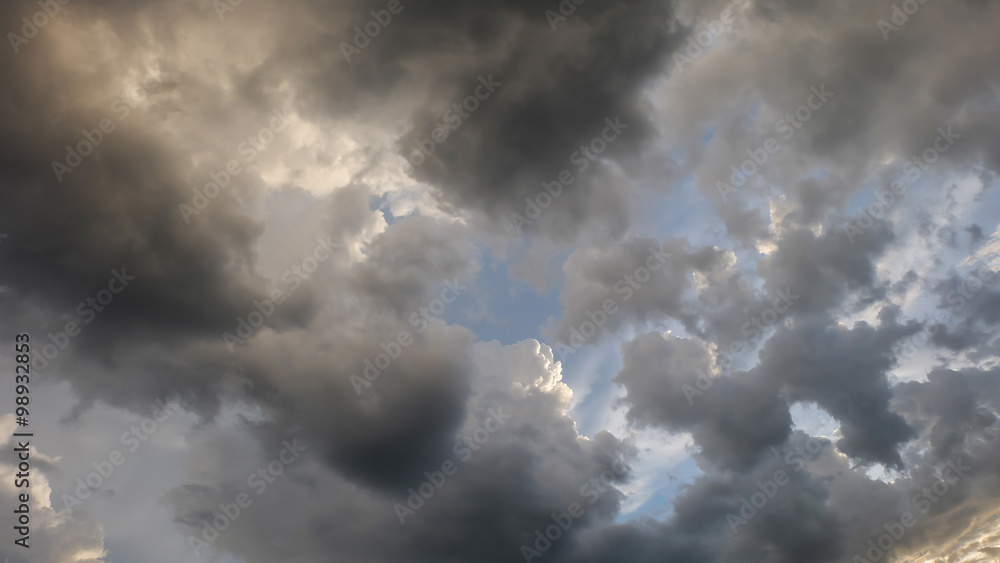 Fototapeta premium cloud on sunset dramatic sky, image climate weather background