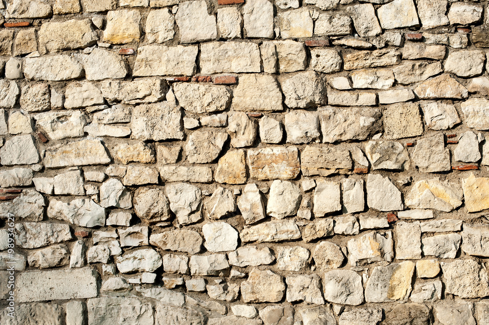 Stone Rock Wall / Texture of old rock wall for background