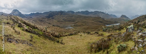 Panorama of National Park Cajas  Ecuador