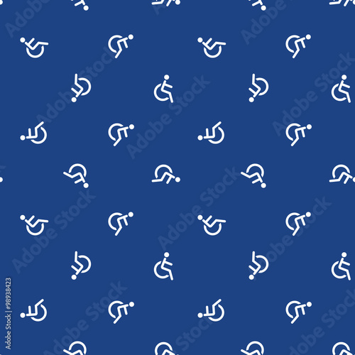 Disabled seamless pattern