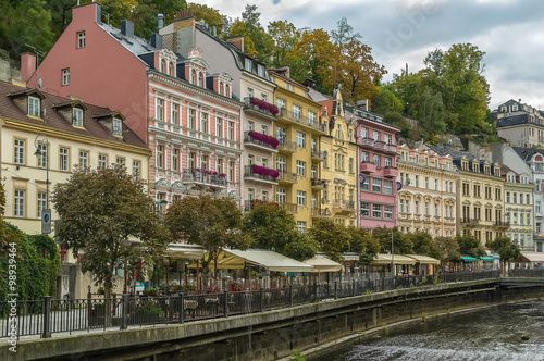 embankment of Tepla river, Karlovy Vary, Czech republic