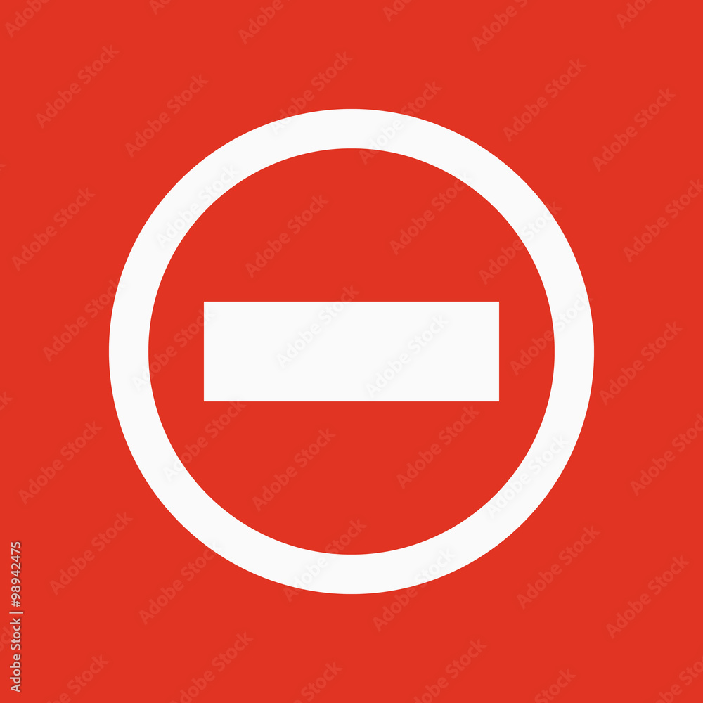 The stop icon. Danger and warning symbol. Flat The stop icon. Danger and warning symbol. Flat