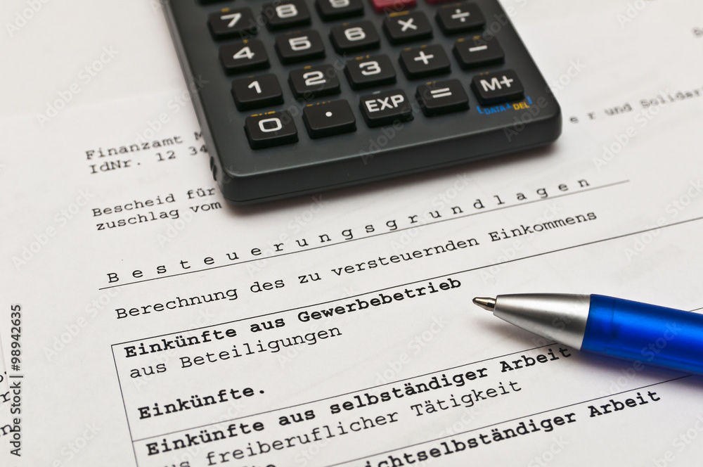 Einkommenssteuererklärung Einkommenssteuererklärung