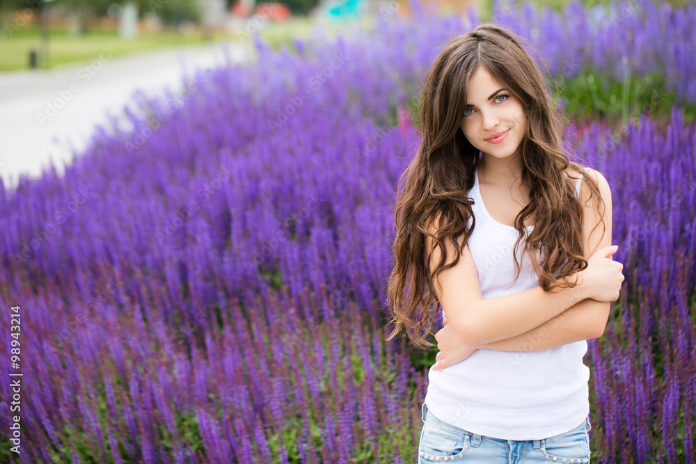 Beautiful young woman outdoor portrait. Beautiful young woman outdoor portrait.
