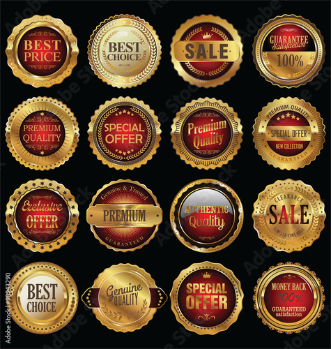 Premium quality retro vintage labels collection