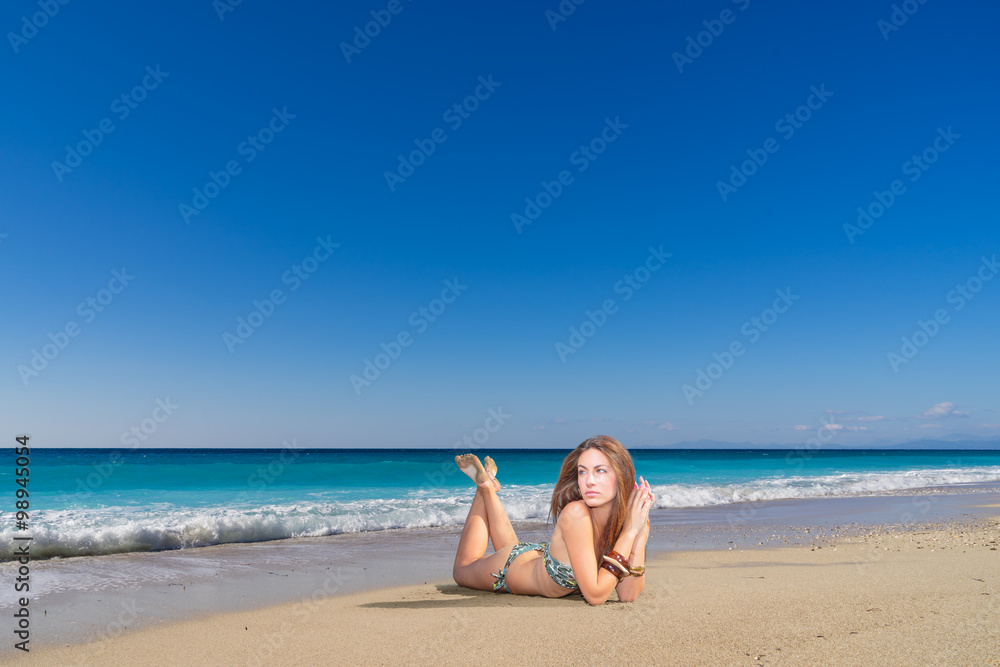 woman on the beach