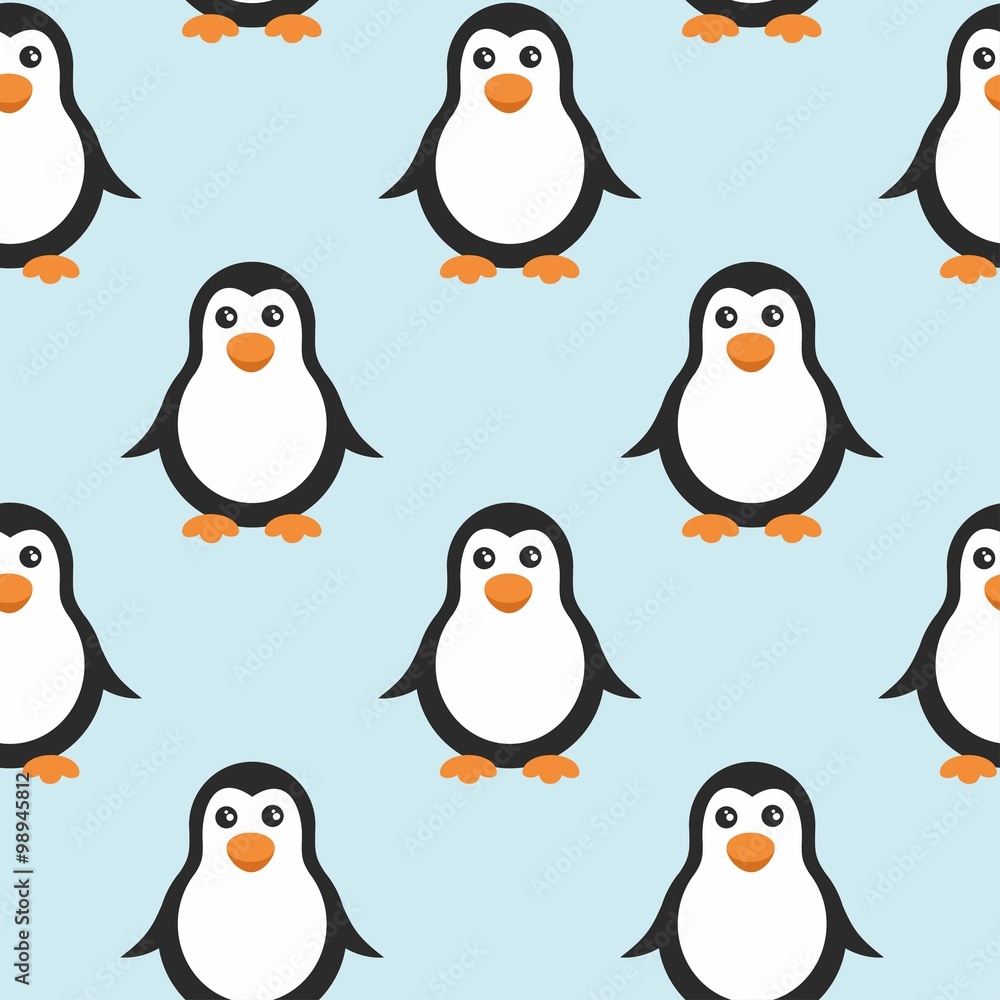 Obraz premium seamless background with penguins