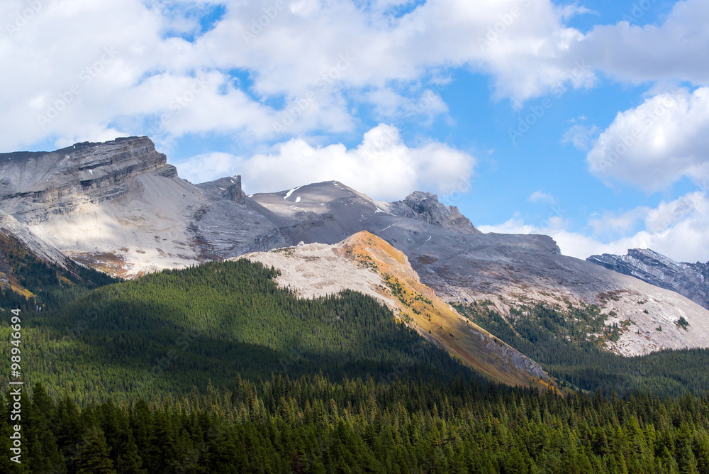 landscape of the rocky mountains of alberta canada during a sunny day landscape of the rocky mountains of alberta canada during a sunny day