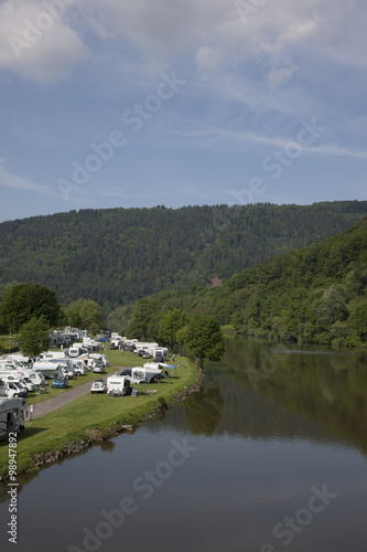 Wallpaper Mural camping at the neckar nearby heidelberg Torontodigital.ca