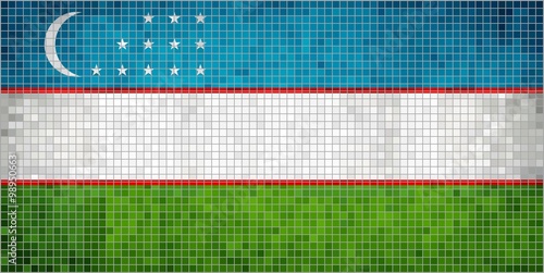 Flag of Uzbekistan - Illustration, 
Abstract Mosaic of Uzbekistan flag, 
Grunge Uzbekistan Flag, 
Abstract grunge mosaic vector