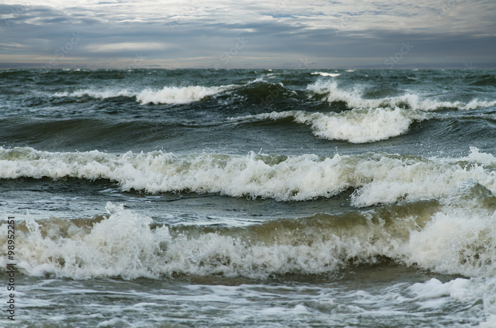 Stormy Baltic sea.