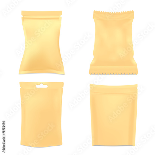 Set of Golden Foil Packaging
