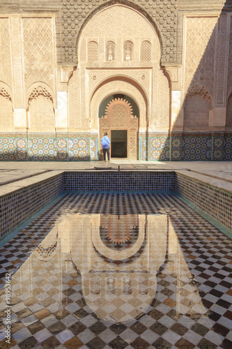 Ben Yussef Medersa at Marrakech, Morocco, koran school.. photo