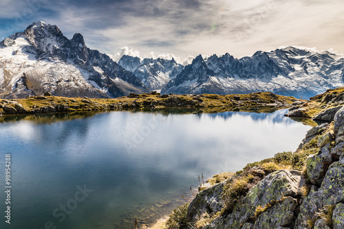 Lac des Cheserys And Aiguille Verte- France