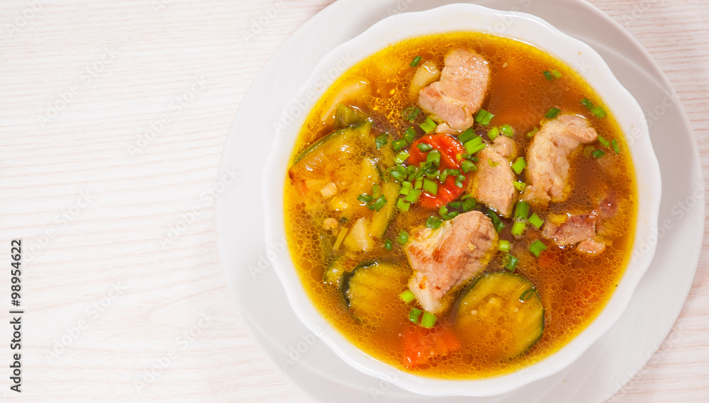 Meat soup with vegetables Meat soup with vegetables