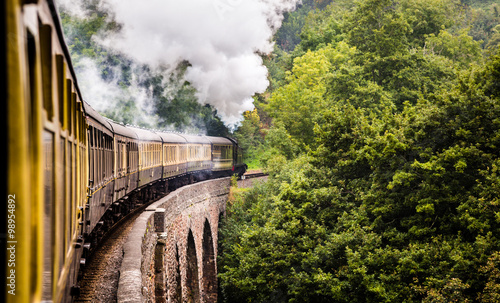 Long English Steam Train photo