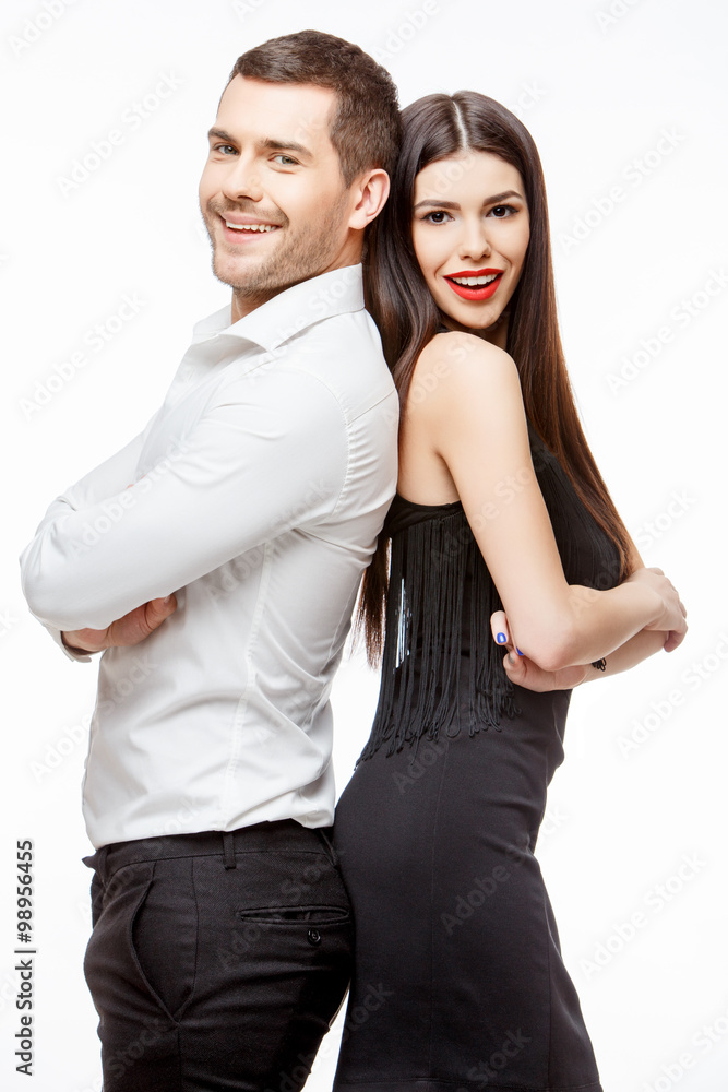 Portrait of a beautiful young happy smiling couple Portrait of a beautiful young happy smiling couple