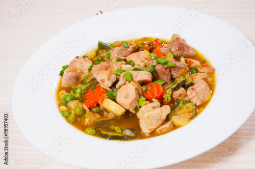 stewed meat with vegetables