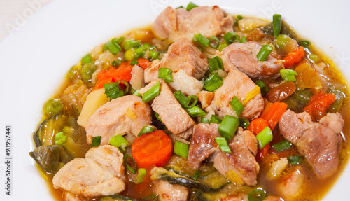 stewed meat with vegetables
