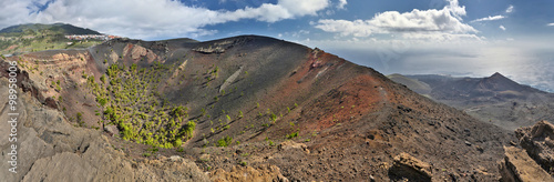 HDR-Panorama of volcanos San Antonio an Teneguia (La Palma, Canary Islands) photo