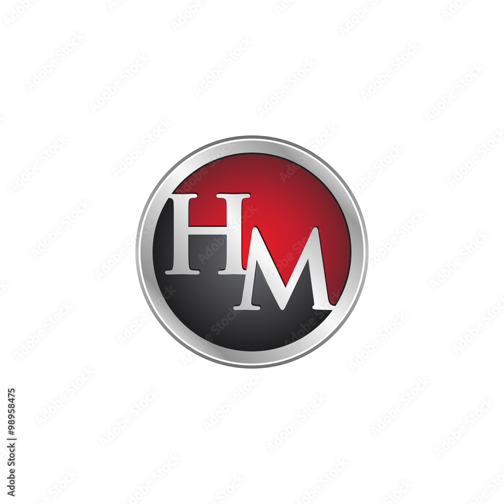 HM initial circle logo red HM initial circle logo red