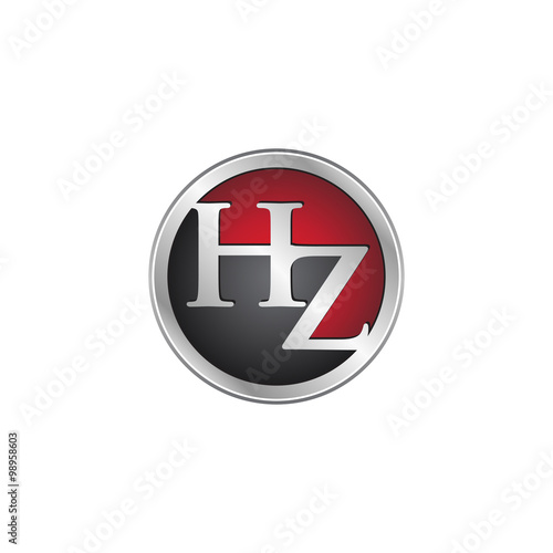 Free Download HZ initial circle logo red - GFXLoad
