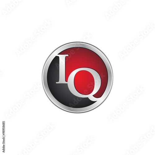 IQ initial circle logo red