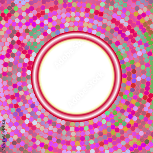 colorful background with banner