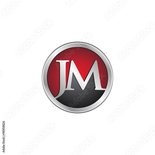 JM initial circle logo red