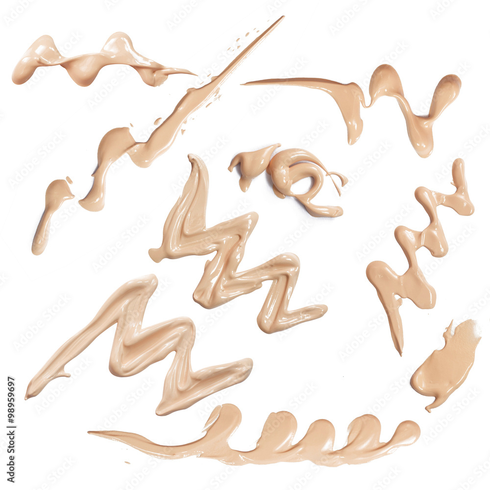 set of make up liquid foundation strokes set of make up liquid foundation strokes