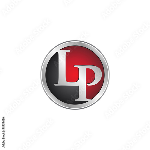 LP initial circle logo red
