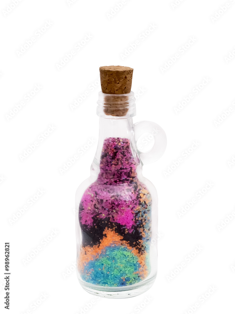Bottle with colored sand Bottle with colored sand