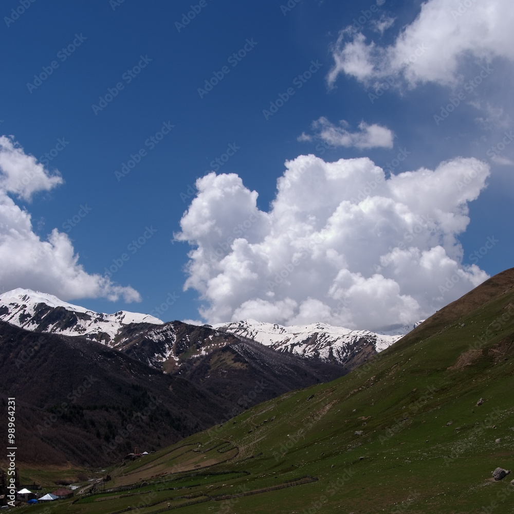 Fototapeta premium Georgia mountains in summer time