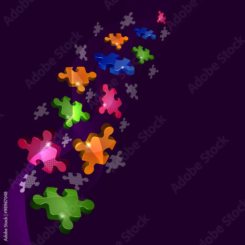 Abstract background with puzzle pieces