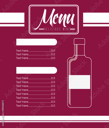 menu wine design 