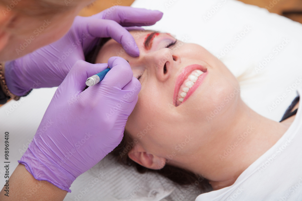 Cosmetologists' preparations for permanent eyebrow make up Cosmetologists' preparations for permanent eyebrow make up