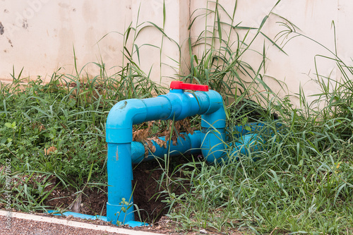 water pipe in pit