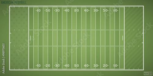Field for game in the American football